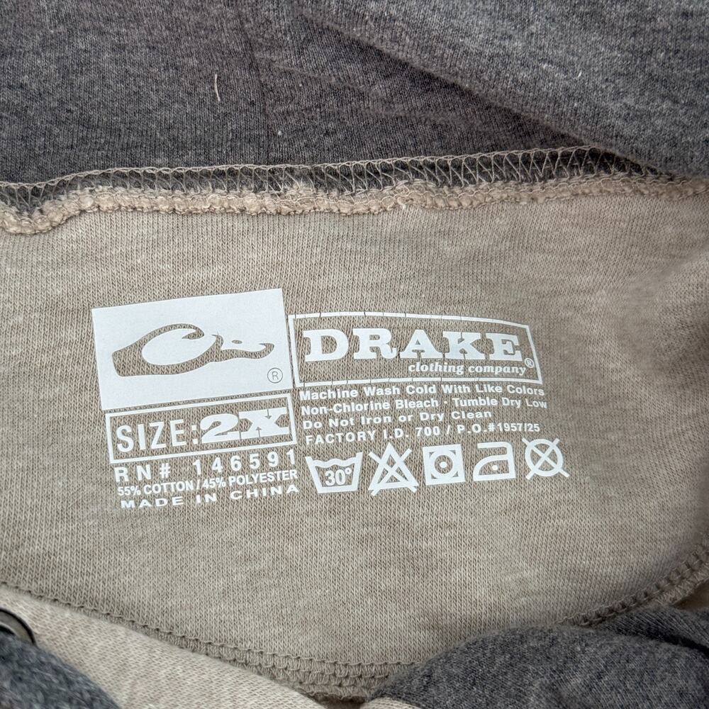 Drake Waterfowl Hoodie Men 2XL What The Duck Graphic Soft Sweater Hunter XXL NEW - Picture 3 of 9